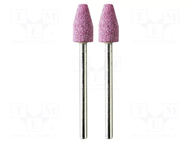 Grindingstone; Ø: 8mm; Ø: 3mm; 2pcs; aluminium oxide; Bit len: 15mm PG MINI PG-M2205