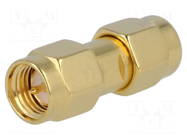 Coupler; SMA male,both sides; straight; 50Ω; PTFE; gold-plated AMPHENOL RF SMA2071A13G50