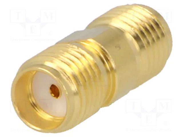 Coupler; SMA female,both sides; straight; 50Ω; PTFE; gold-plated AMPHENOL RF SMA7071A23G50