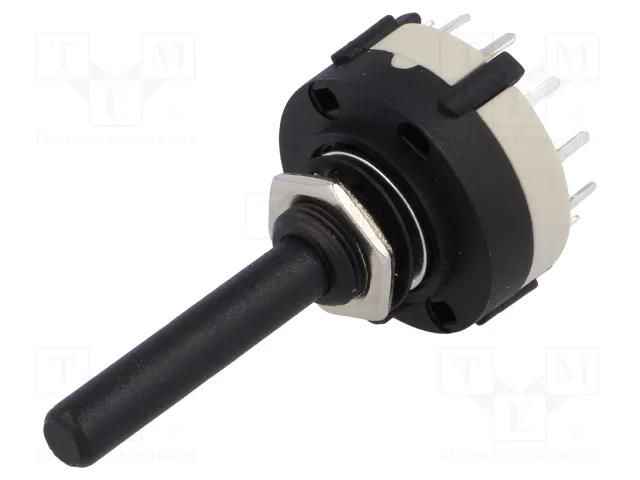 Switch: rotary; Pos: 12; 0.3A/125VAC; 1A/30VDC; Poles number: 4; 30° CANAL ELECTRONIC SR26NS143PM10