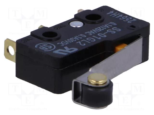 Microswitch SNAP ACTION; 0.1A/125VAC; 0.1A/30VDC; SPDT; ON-(ON) OMRON Electronic Components SS-01GL2