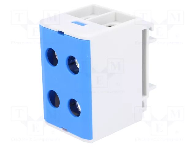 Splice terminal: rail; 320A; 690V; screw terminal; blue; polyamide OUNEVA T022050.B