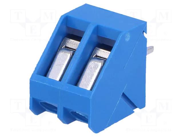 Connector: PCB terminal block; terminal; 16A; 250V; angled 45° NINIGI TB-5.0-K45-2/BL
