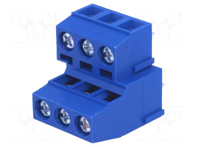 Connector: PCB terminal block; terminal; angled 90°; double deck NINIGI TB-5.0-P-2X3F