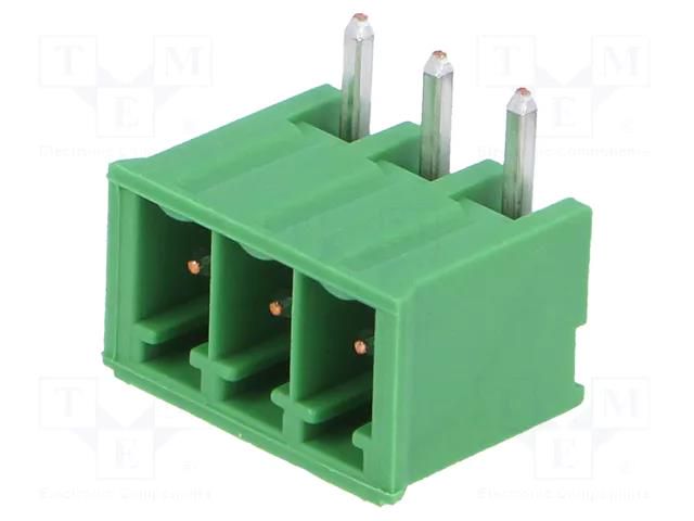 Pluggable terminal block; Contacts ph: 3.5mm; ways: 3; angled 90° TE Connectivity TBG-3.5-KW-3P