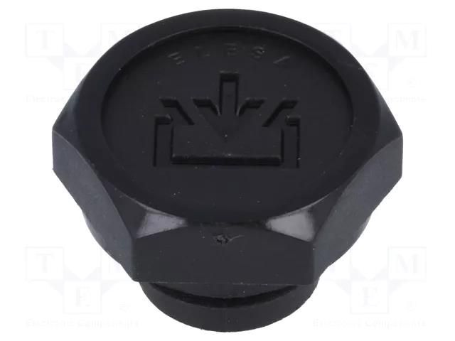 Fill plug; without side hole; Thread: M18; Overall len: 18mm ELESA+GANTER TCD.18X1.5