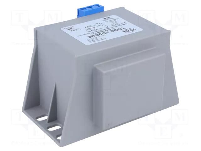 Transformer: encapsulated; 45VA; 400VAC; 24V; 1.87A; screw type INDEL TMBZ45/004M