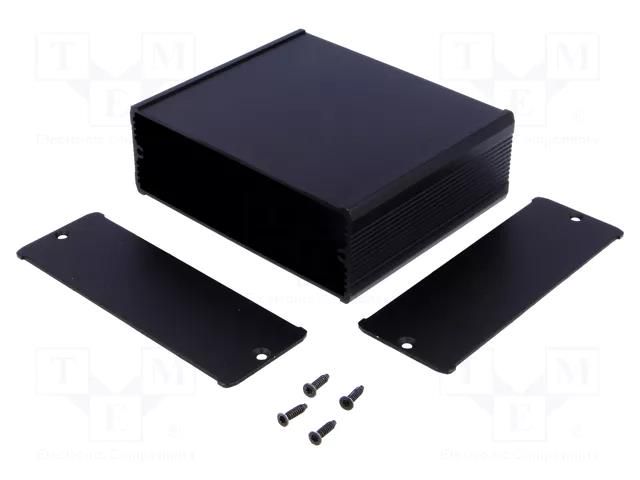 Enclosure: with panel; TUF; X: 120mm; Y: 100mm; Z: 42mm; aluminium FISCHER ELEKTRONIK TUF-120-42-100-SA