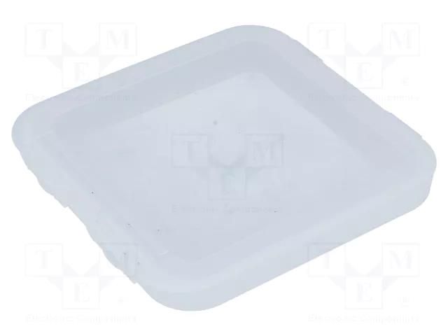 Container: single; polypropylene; 133x133x13mm LICEFA V20-18