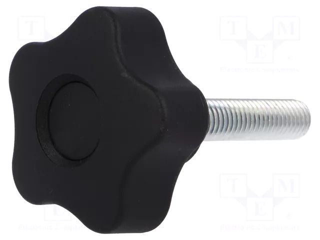 Knob; Ø: 40mm; Ext.thread: M8; 35mm; H: 27mm; technopolymer PP ELESA+GANTER VCT.40P-M8X35