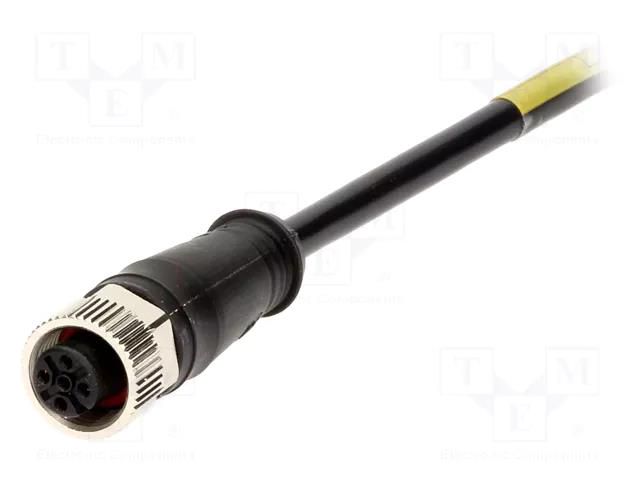 Connector: M12; plug; female; Micro-Change; PIN: 4; straight; 4A MOLEX MX-120065-2254