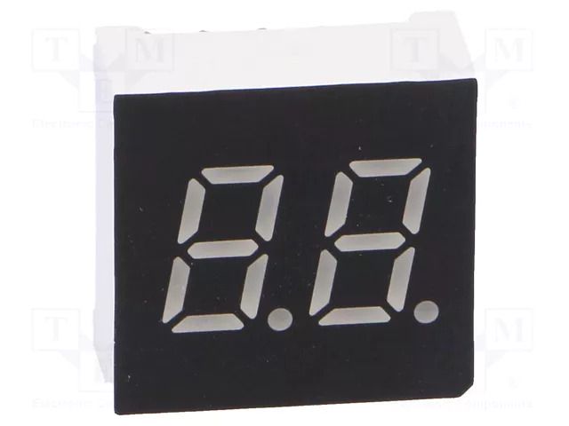 Display: LED; 7-segment; 7.62mm; 0.3"; No.char: 2; blue; 40mcd; anode OPTO Plus LED OPD-D3010LB-BW