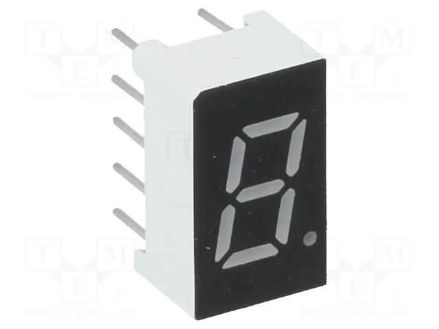 Display: LED; 7-segment; 7.62mm; 0.3"; No.char: 1; red; 33mcd; anode OPTO Plus LED OPD-S3010LR-BW