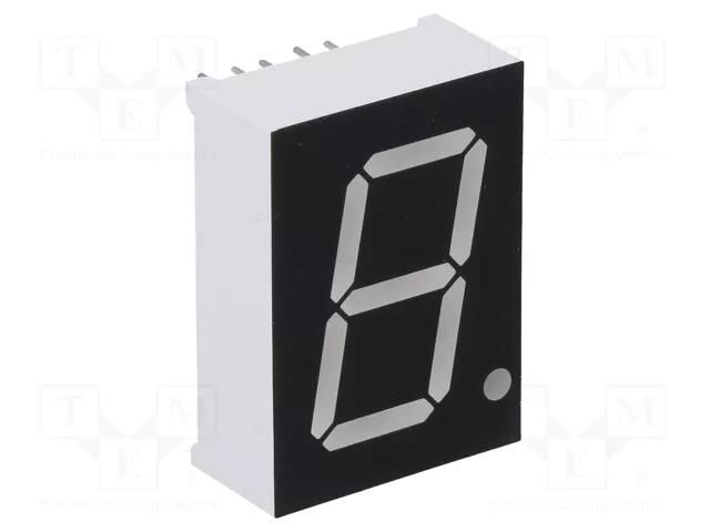 Display: LED; 7-segment; 20.4mm; 0.8"; No.char: 1; blue; 80mcd; anode OPTO Plus LED OPD-S8022LB-BW