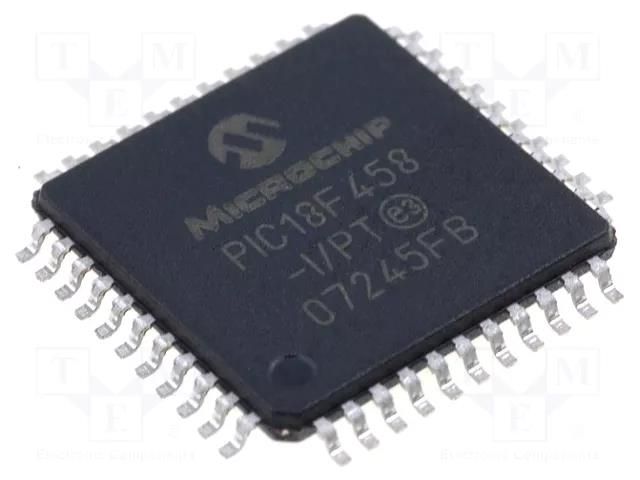 IC: PIC microcontroller; 32kB; 40MHz; 4.2÷5.5VDC; SMD; TQFP44 MICROCHIP TECHNOLOGY PIC18F458-I/PT
