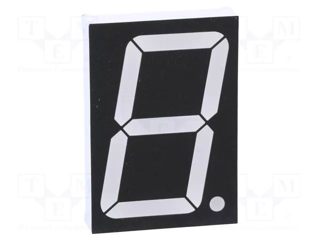 Display: LED; 7-segment; 38.1mm; 1.5"; No.char: 1; yellow-green OPTO Plus LED OPD-S15013YG-BW