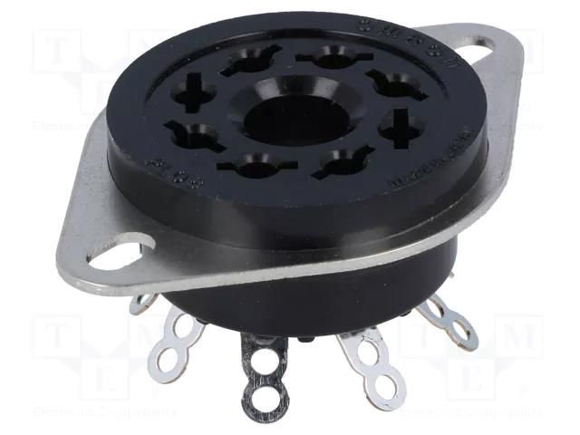 Socket; PIN: 8; soldered; Electr.connect: round socket; octal; MK2 OMRON PL08