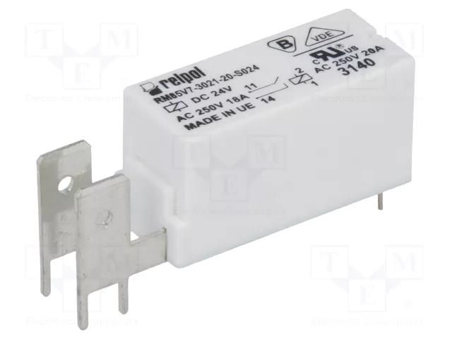 Relay: electromagnetic; SPST-NO; Ucoil: 24VDC; 20A; 20A/250VAC RELPOL RM85V7-Z-24VDC