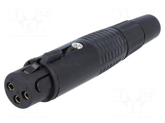 Connector: XLR; plug; female; PIN: 3; straight; for cable NINIGI XLR-3G-G