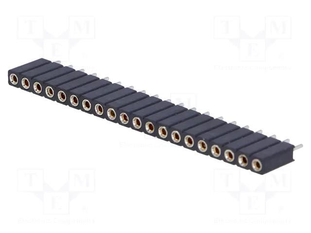 Connector: pin strips; socket; female; PIN: 20; straight; THT; 1x20 CONNFLY ZL307-1X20