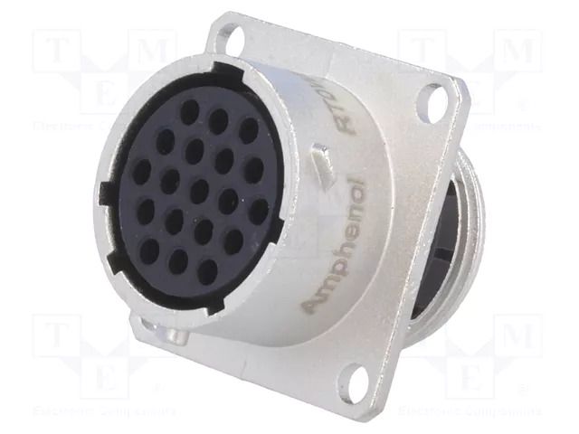 Connector: circular; socket; PIN: 19; female; w/o contacts; RT360 AMPHENOL RT0W014-19SNH