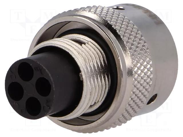 Connector: circular; plug; for cable; PIN: 4; male; w/o contacts AMPHENOL RT0610-4PNH