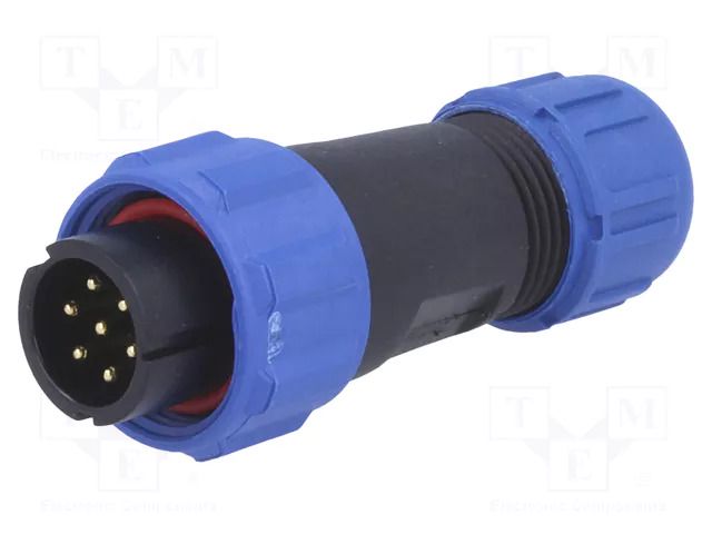 Connector: circular; plug; male; PIN: 7; IP68; SP13; 4÷6.5mm; 5A; 125V WEIPU SP1310/P7