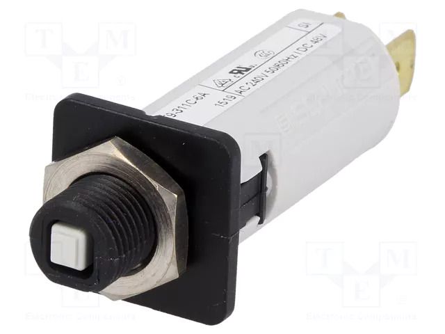 Circuit breaker; 240VAC; 48VDC; 6A; SPST; Poles: 1; on panel,screw SCHURTER T9-311C-6A