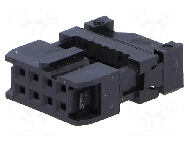 Connector: IDC; plug; female; PIN: 8; with cable clamp; IDC; 1.27mm AMPHENOL COMMUNICATIONS SOLUTIONS T812-1-08