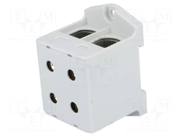 Splice terminal: rail; 640A; 690V; screw terminal; grey; polyamide OUNEVA T022150