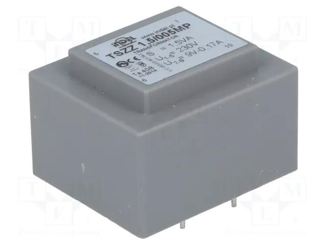 Transformer: encapsulated; 1.5VA; 230VAC; 9V; 130mA; PCB; IP00 INDEL TSZZ1.2/9V