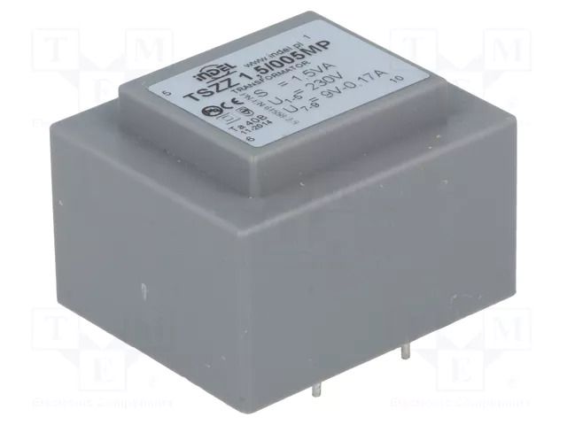 Transformer: encapsulated; 1.5VA; 230VAC; 9V; 130mA; PCB; IP00 INDEL TSZZ1.2/9V