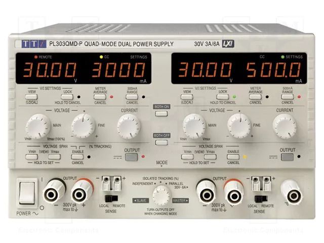Power supply: programmable laboratory; Ch: 2; 0÷30VDC; 0÷3A; 0÷3A AIM-TTI PL303QMD-P