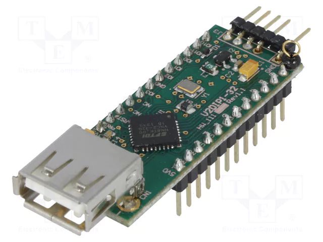 Module: USB; USB; Supply output: 3.3VDC/200mA; DIP Vinculum II FTDI V2DIP1-32