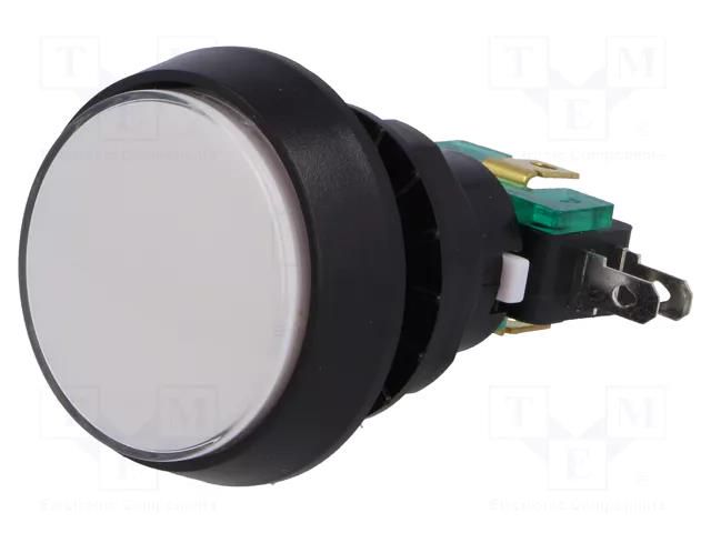 Switch: push-button; Pos: 2; SPDT; 10A/250VAC; ON-(ON); Illumin: LED HIGHLY ELECTRIC VAQ-9-10-12-W