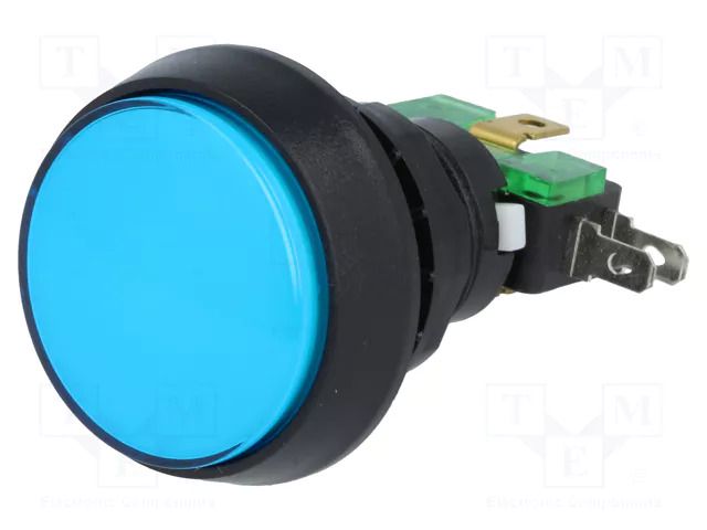 Switch: push-button; Pos: 2; SPDT; 10A/250VAC; ON-(ON); Illumin: LED HIGHLY ELECTRIC VAQ-9-10-24-B