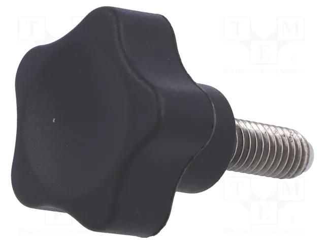 Knob; Ø: 25mm; Ext.thread: M6; 16mm; H: 20mm; polyamide ELESA+GANTER VC.692-166172