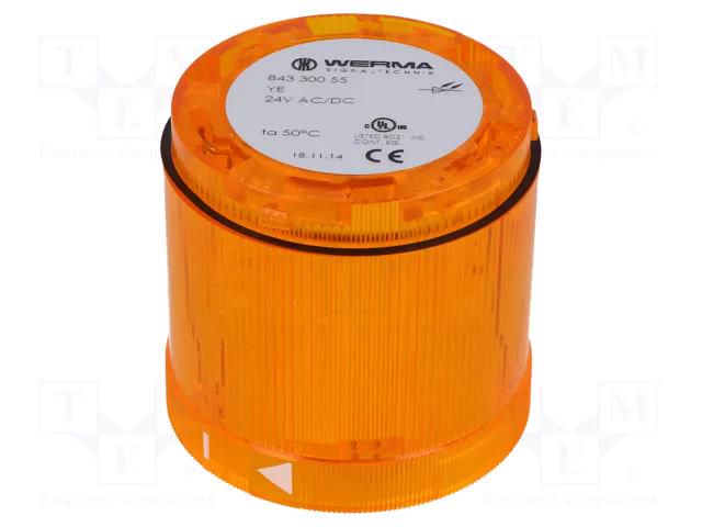 Module: light signaller; orange; 24VDC; 24VAC; IP54; Ø70x66mm WERMA WER-84330055