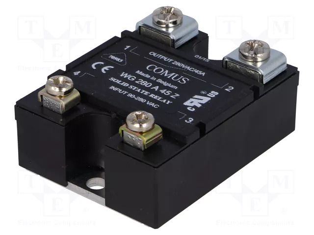 Relay: solid state; Ucntrl: 90÷280VAC; 45A; 24÷280VAC; WG280 COMUS WG280-A45Z