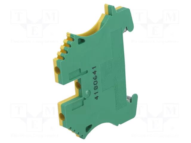 Splice terminal: rail; 800V; screw terminal; yellow-green; wemid WEIDMÜLLER WPE2.5