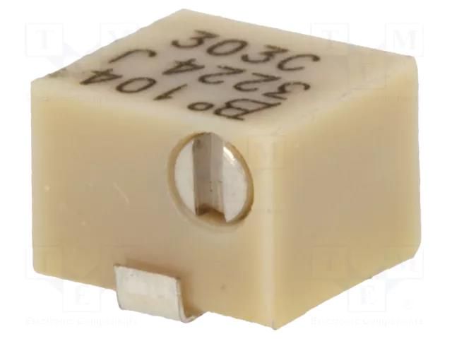 Potentiometer: mounting; multiturn; 100kΩ; 250mW; SMD; ±10%; linear BOURNS 3224J-1-104E