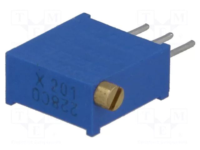 Potentiometer: mounting; multiturn; 200Ω; 500mW; THT; ±10%; linear BOURNS 3296X-1-201LF