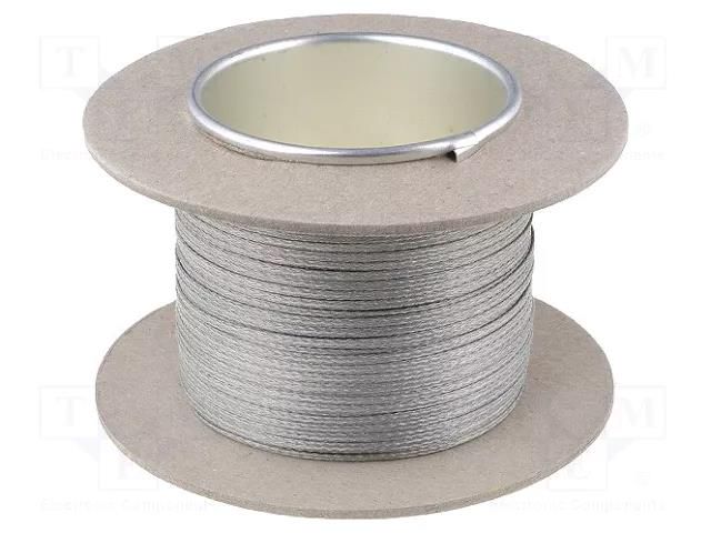 Braids; tape; Thk: 0.5mm; W: 2mm; 10A; Body dim: 16x4x0.1mm; 25m TE Connectivity PLC-10A
