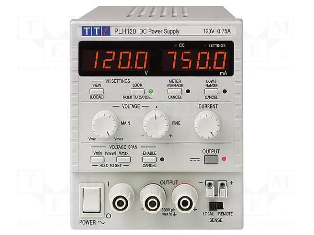Power supply: laboratory; single-channel,linear; 0÷120VDC; PLH AIM-TTI PLH120