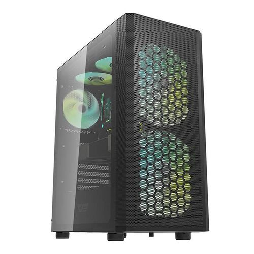 Darkflash DK360 computer case (black) + 3 ARGB fans, Darkflash DK360 BLACK