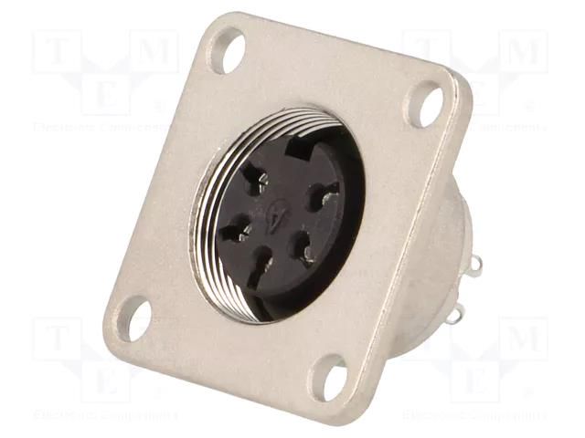 Connector: M16; socket; female; PIN: 5; 5A; 300V; C091D; soldering AMPHENOL C091-31T0051002