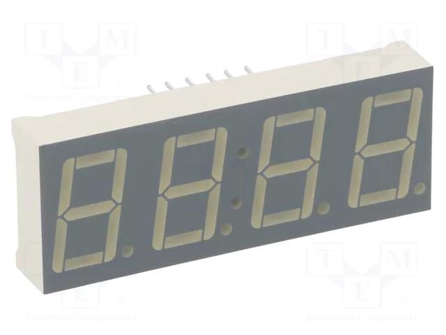 Display: LED; 7-segment; 14mm; 0.56"; No.char: 4; red; 4.7÷24mcd KINGBRIGHT ELECTRONIC CC56-21SRWA