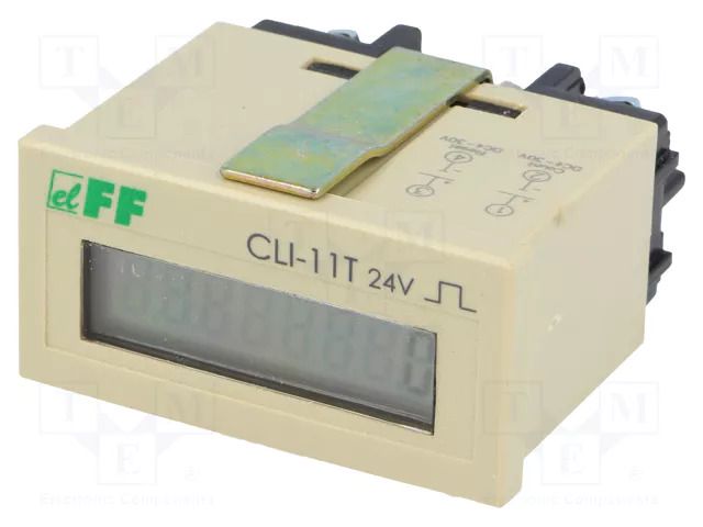 Counter: electronical; LCD; pulses; 0÷999999; IP20; IN 1: voltage F&F CLI-11T/24