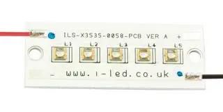 UV LED MODULE, 5 CHIP, 410NM, RECT PCB ILS-XN05-S400-0058-SC211-W2.