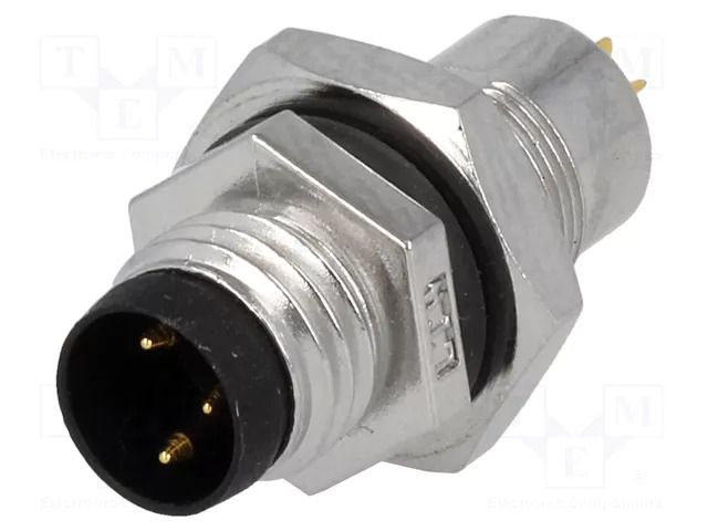 Connector: M8; male; PIN: 3; 3A; 60V; IP67; straight; socket; metal AMPHENOL LTW 8-03PMMS-SH7001